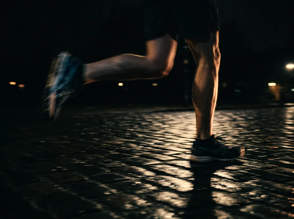 Runner at night