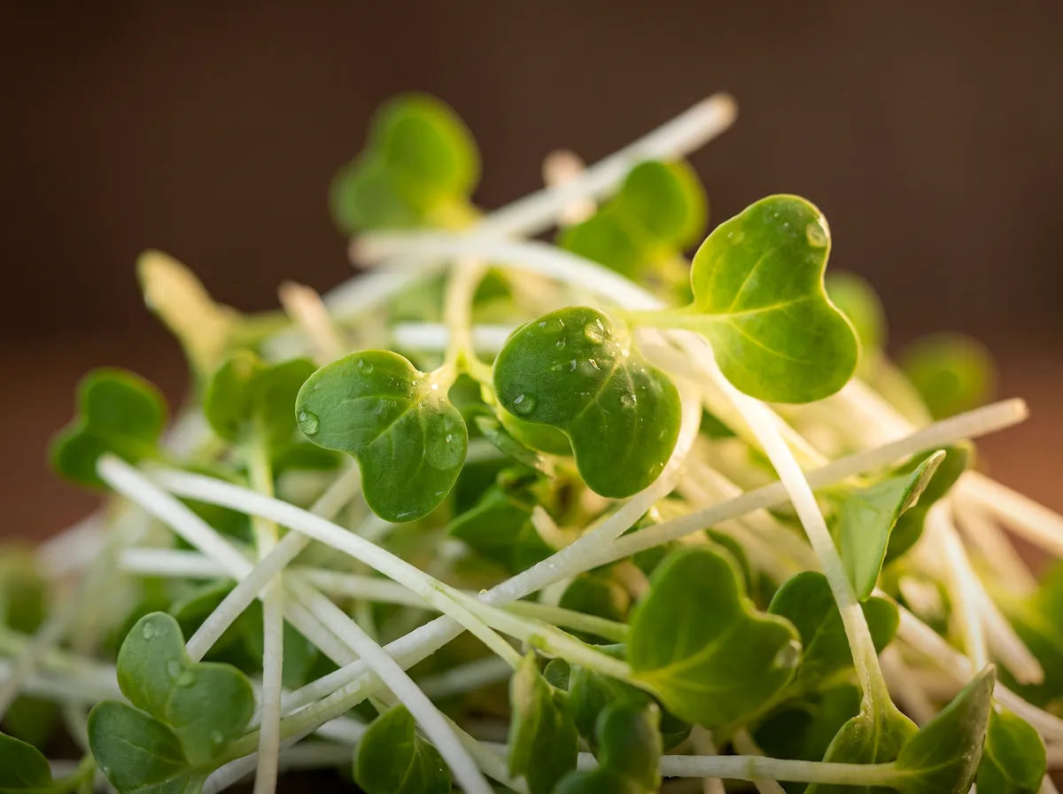 Fresh three-day broccoli sprouts
