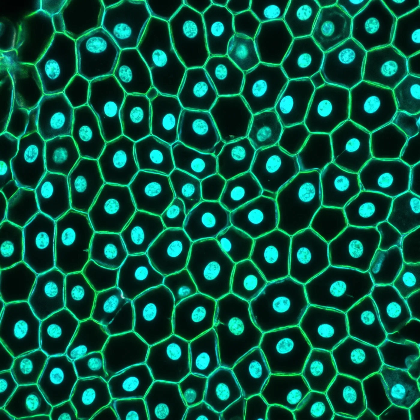 Fluorescence micrograph of sprout cells